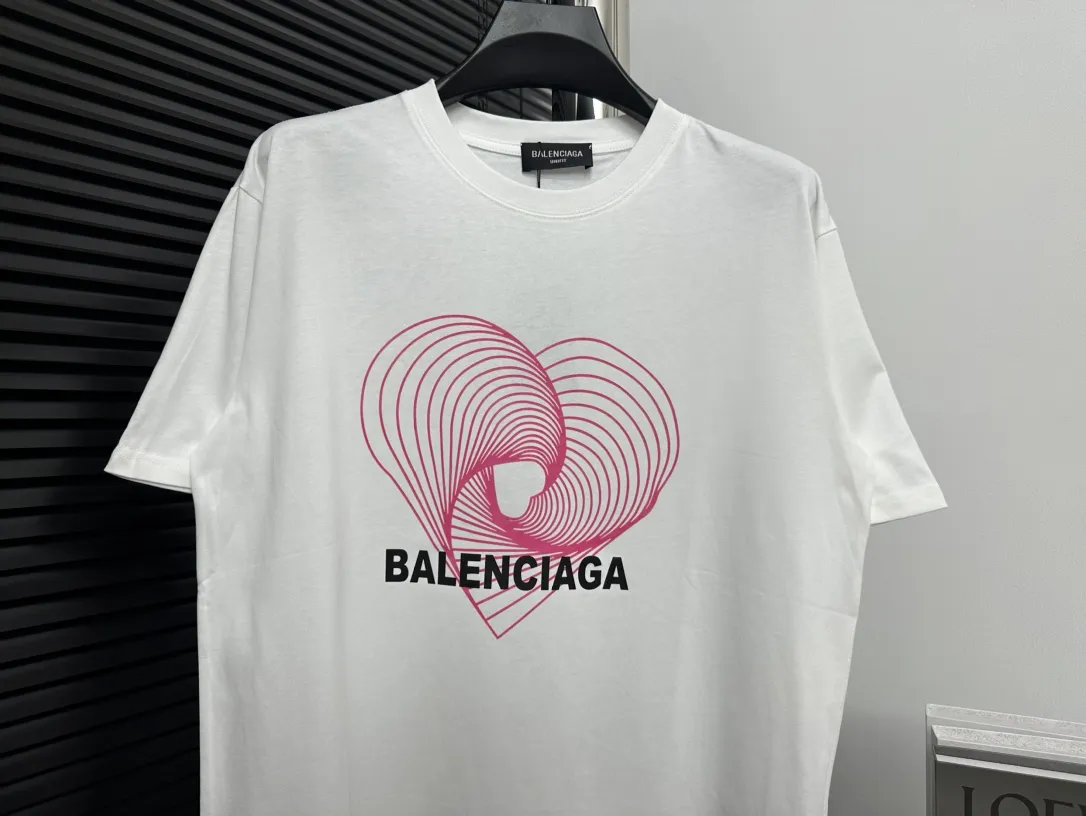 【BALENCIAGA】 24ss T 260g ， Versatile。 ， ， 。 ， Same Style ， 。 ：Black White Size：S-XL